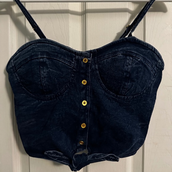 Denim bustier top - Picture 1 of 3